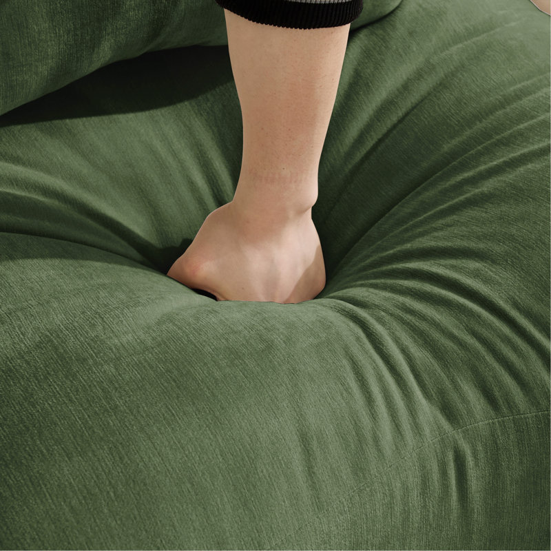 Canapé en L Chenille, Chenille verte