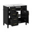 36 Inch Bathroom Vanity With Sink, 4 Drawers (1 Flip Drawer), 2 Doors & Adjustable Shelf-121361377