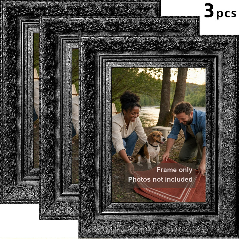 Cadre photo 3 pièces 5 "x 7" noir pour présentation de photo, Black, 3, 5" W x 7" H
