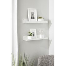 Floating Shelf White Open Floating Shelving Hard Lacquer Paint