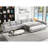 Ashbury Ivery 169.4'' Large U-Shaped Variable Sectional Couch Module Polyester Blend Sofa with Storage-1703748081
