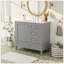 Meuble-lavabo moderne 36 po avec cadre en pin massif, 1 porte à fermeture douce et 3 tiroirs, armoire de rangement moderne-1643937742