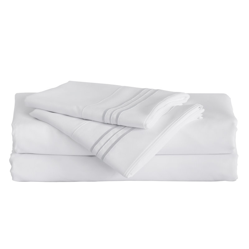 Twill Sheet Set, California King Sheet Set, White
