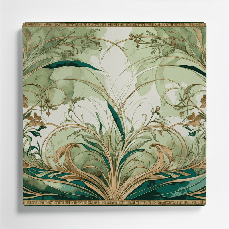 Art mural Botanical Art Nouveau, H 16 po x l 16 po