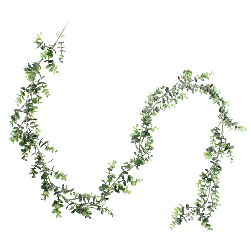 Guirlande d'eucalyptus artificiel vert et argent 6 pi 6 pi