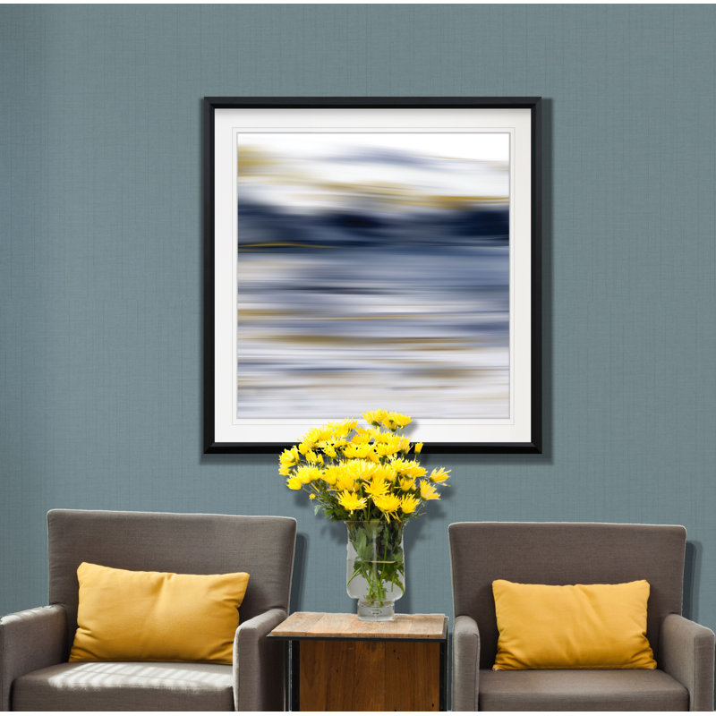 « windswept », reproduction de peinture à l’huile sur toile tendue, H 27 po x l 27 po x P 1,5 po, Cadre noir