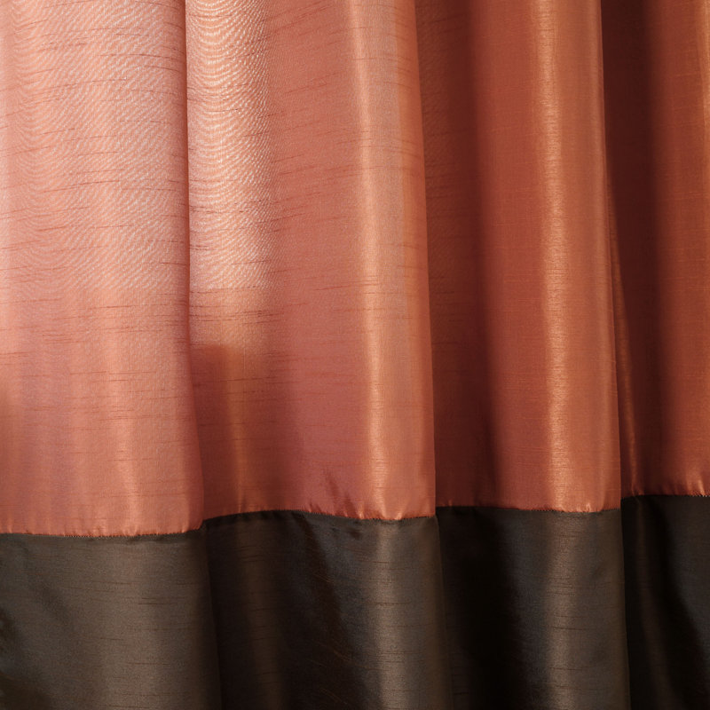 Semi Sheer Curtain Pair, 54"W x 95"L, Brown
