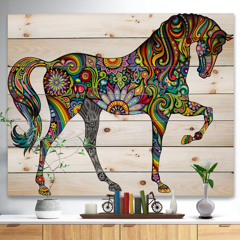 " Cheerful Horse ", 30" H x 40" W x 1" D