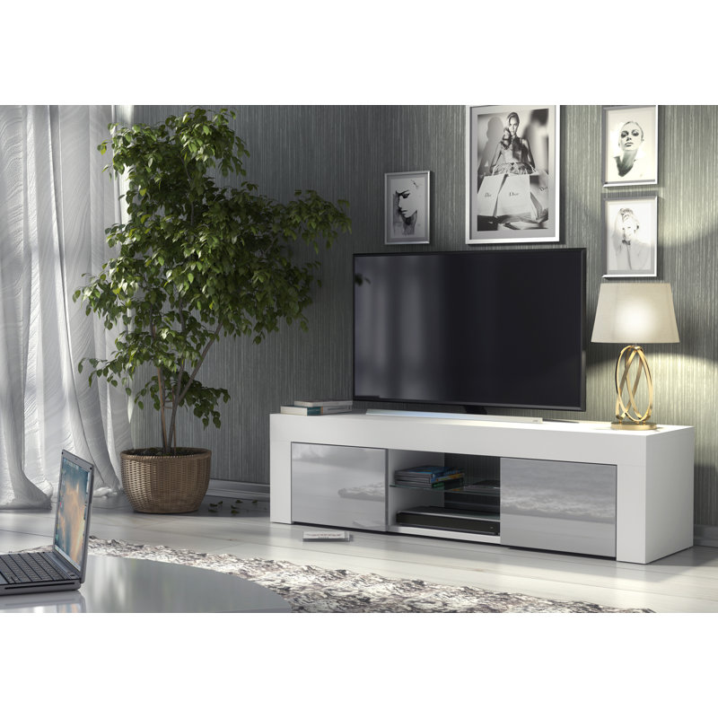 Davarrio TV Stand for TVs up to 48", White/Grey