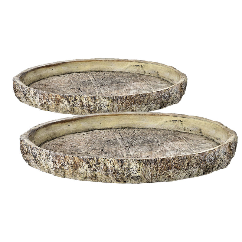 Assiettes rondes - Ensemble de 2 - Gris