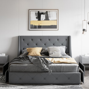 House of Hampton® Très grand lit rond avec rangement House of Hampton®  Elizabeth et Commentaires - Wayfair Canada