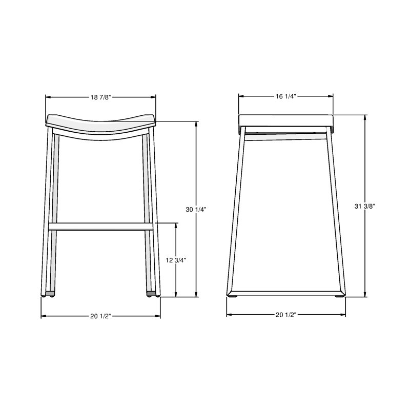 Amisco David Counter & Bar Stool, Charcoal Black, Bar Stool (30.25" Seat Height)