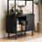 Nataysha 4-Tier Bookcase with Sliding Door -835574159