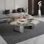 Round supercrystalline stone coffee table