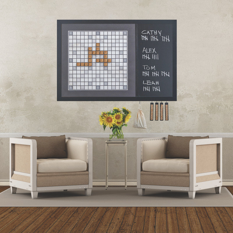 Magnetic Wall Family Word Tile Board | Board Games | Game Room Decor | Wall Games | Basement Decor | Unique Decor | Board Game Art | Modern