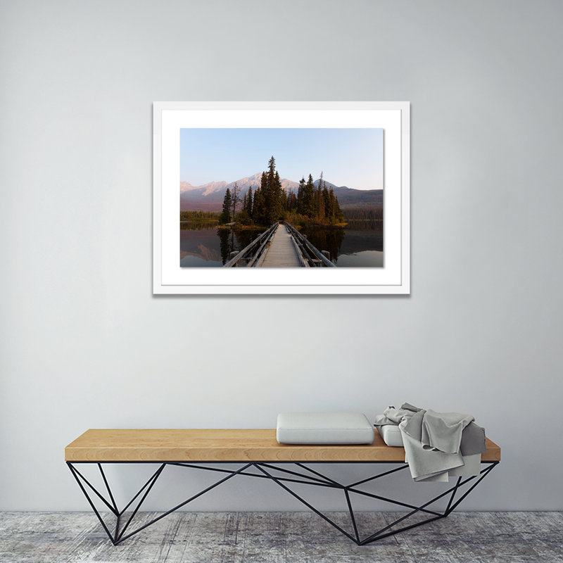 Bridge Pyramid Lake Print by Alexander Iby, 50" H x 72" W x 2.5" D, White