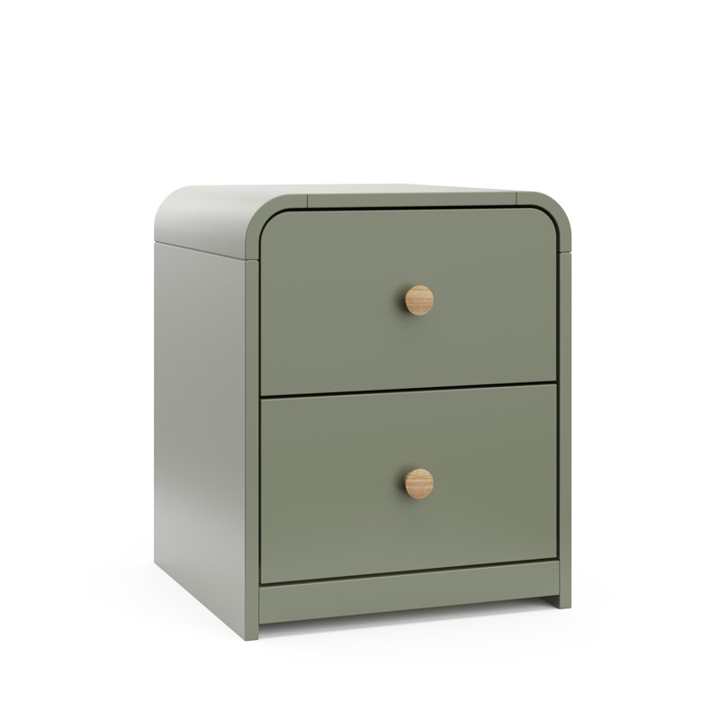 Santos 2-Drawer Nightstand, Olive