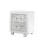 Table de chevet 2 tiroirs Sia en blanc / gris