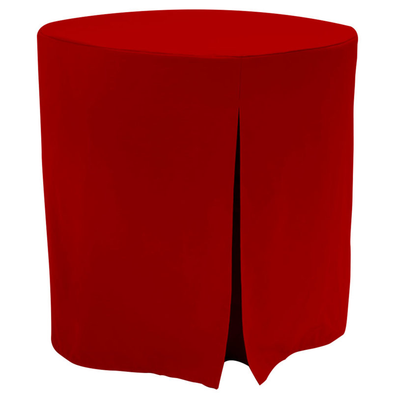 Tablevogue Round Table Cover, Red, 72" L x 72" W