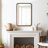 Arc-Cornered Wall Mirror with Wooden Frame-748454364-752068858