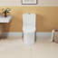 Toilette monobloc 1,1 / 1,6 GPF allongée à hauteur de confort très grande, certifiée CUPC, certifiée WaterSense, céramique, couleur blanche, siège à fermeture en douceur