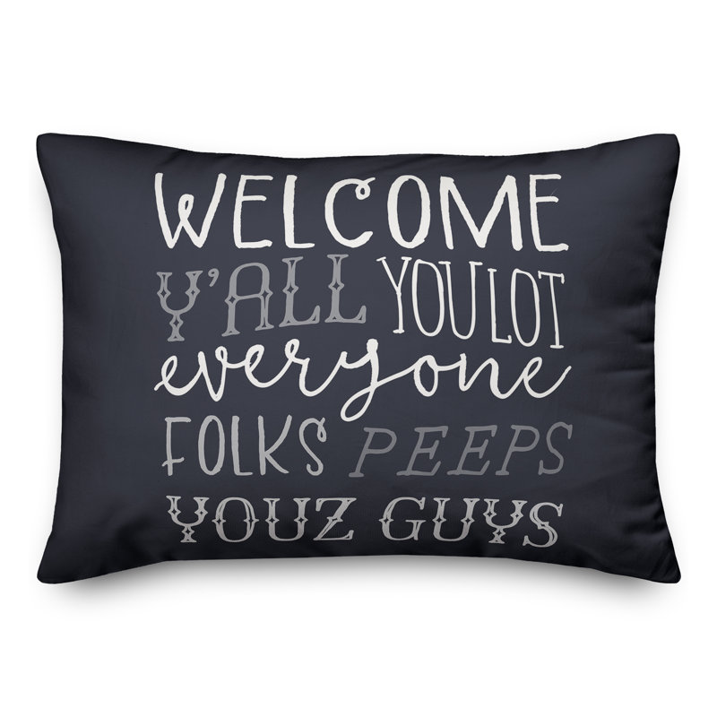  Coussin décoratif intérieur / extérieur en polyester, Bleu marine, H 14 po x l 20 po