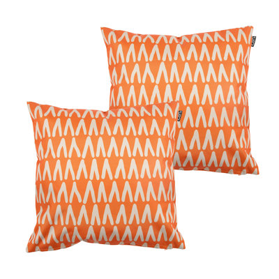 Abstract Print Indoor-Outdoor Cushions, Terracotta Orange