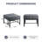 Canyon Outdoor Ottoman With Olefin Cushion, Weather-Resistant Patio Footrest For Deck & Porch-191268467-191268464