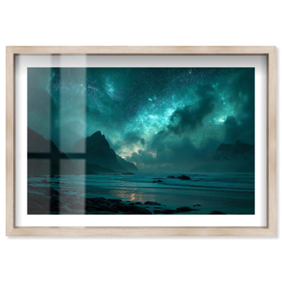 «Nebula Margin III Shadowbox», photographie de voyage par Notoriart, cadre blond, 55 x 37