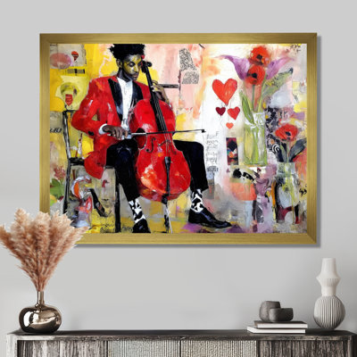 «Talents Graffiti Musician Jazz Music - Music Jazz Wall Art», reproduction sur toile rétro rose