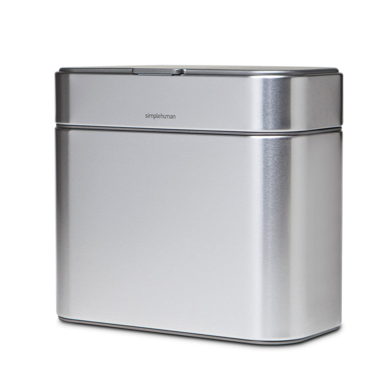 simplehuman 4 Liter / 1.06 Gallon Compost Caddy, Detachable and Countertop Bin Trash Can, Stainless Steel