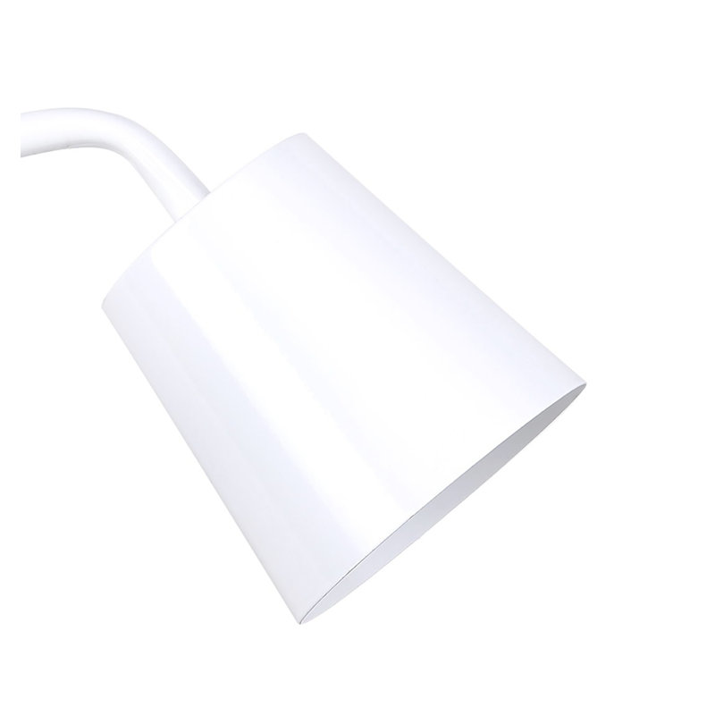 Josue Metal Desk Lamp, Glossy White