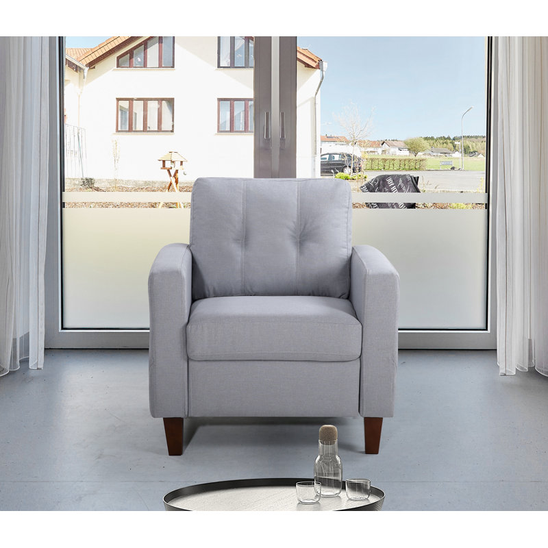 Castiglione Upholstered Armchair, Light Gray
