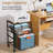Black Rolling File Cabinet With Handle - Mobile Filing Cabinet On Lockable Wheels (Printer Stand, Hanging File Organizer For Home Office)