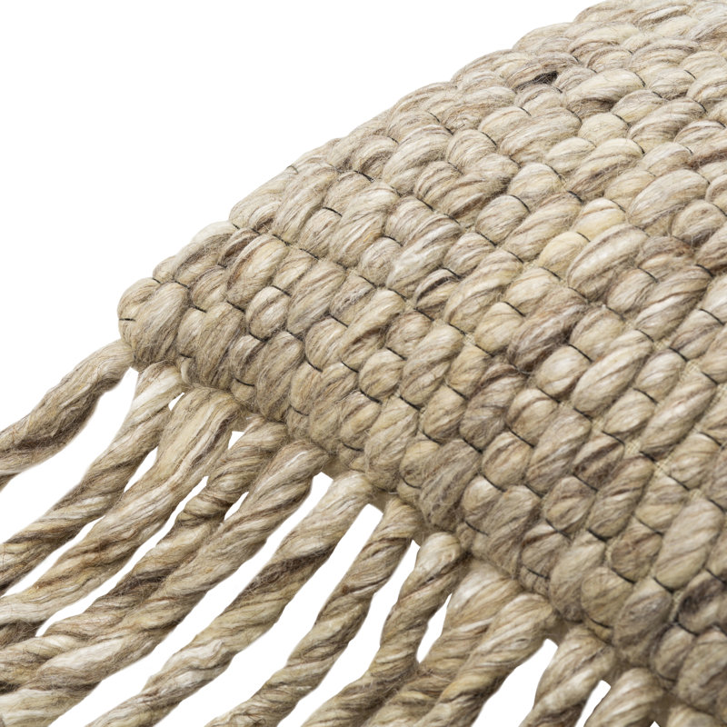  Housse de coussin lombaire brun / beige / blanc cassé