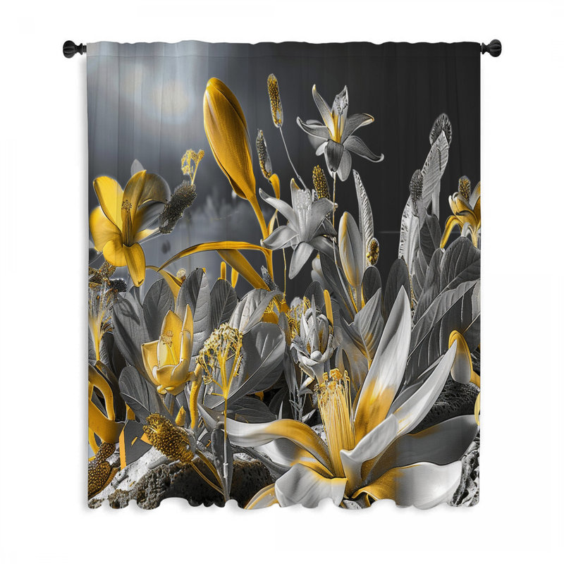 Rideau transparent en polyester Kiaan, L 50 po x L 96 po