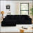 Versatile Modular Sectional Sofa with Transformable Bed Function and Corduroy Comfort-1524066647-1524066648