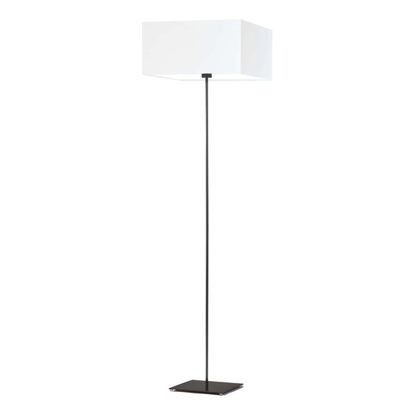 Attallah 156cm Traditional Floor Lamp, White, Black