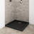 Streamline 32 in. x 32 in. Corner Acrylic Shower Base in Glossy Black with Right Drain, Drain Included-117295476