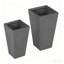 Paquet de 2 pots de fleurs empilables avec drainage, pour jardin extérieur, en oxyde de magnésium, non-400370599
