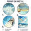 Watcher Seagull Above The Shore II - Bird, art mural en métal, reproduction d'art moderne-1632131347