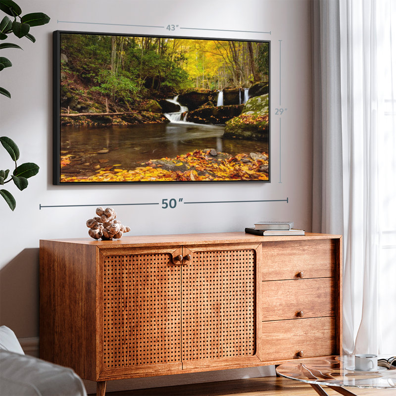 «Smoky Mountains Waterfalls Wall Art», H 29 po x l 43 po