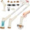 Autolaveuse électrique à rotation avec 10 têtes de brosse, autolaveuse électrique imperméable avec poignée longue IPX7, brosse de nettoyage sans fil à 2 vitesses pour baignoire de salle de bain