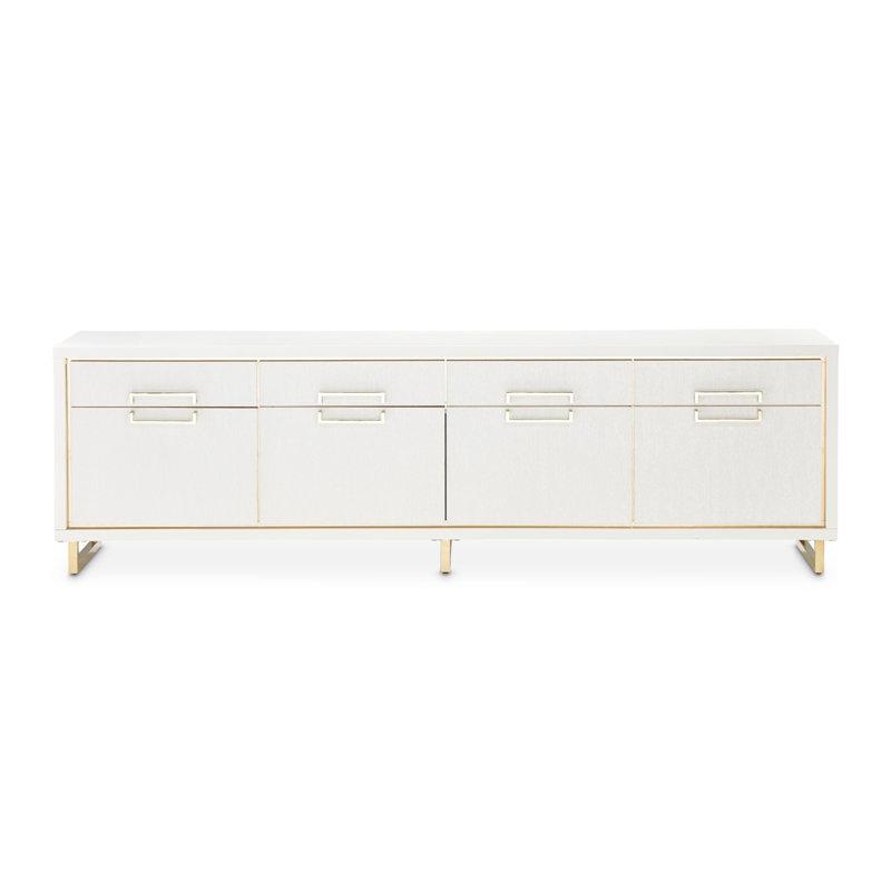 Palm Gate Media Cabinet - Cloud White
