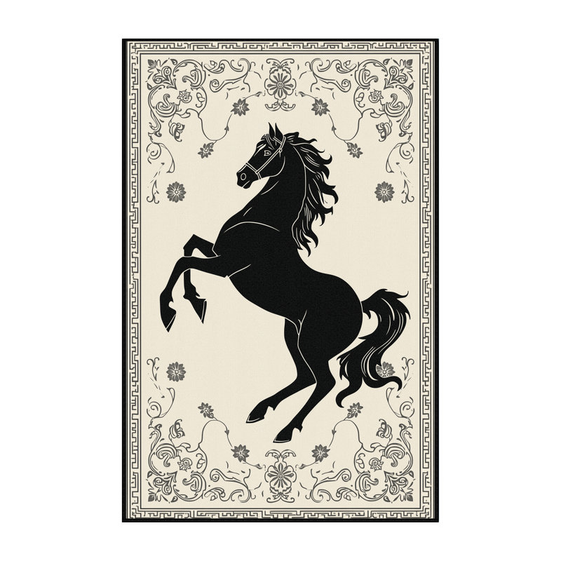 Tapis oriental beige lavable à la machine Pavnesh Classic, 5 x 7