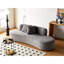 Canapé incurvé de 90 po avec coussins décoratifs, canapé de luxe en velours 4 places avec demi-lune et mousse haute densité, idéal pour les salons modernes, les bureaux et les appartements-380268212