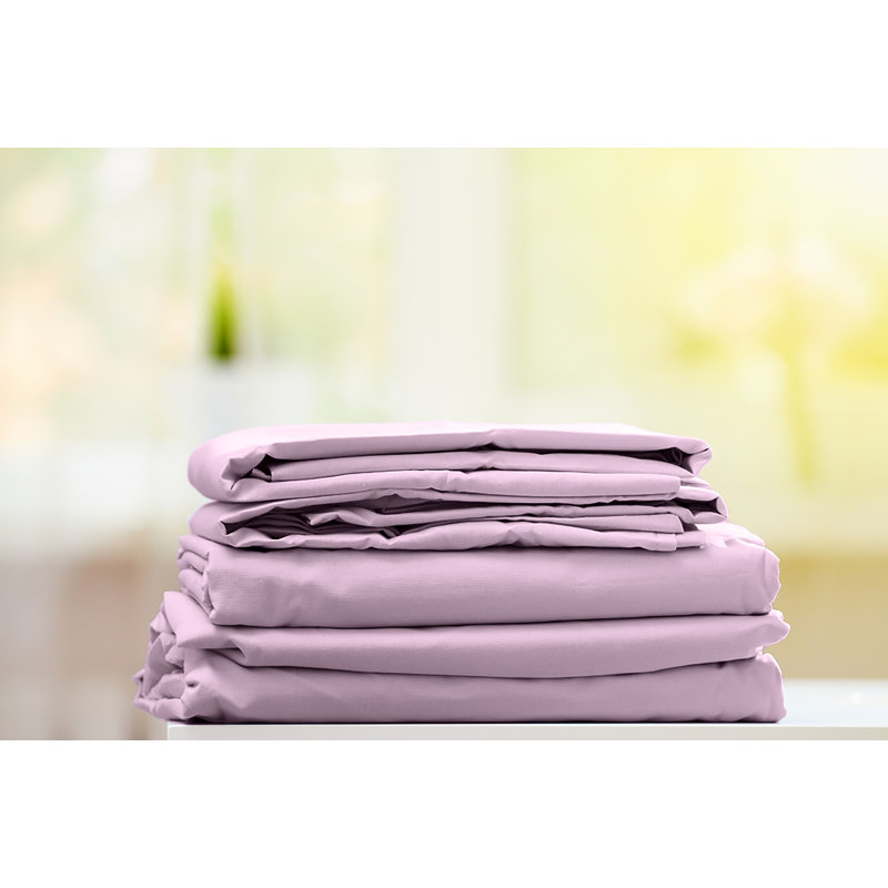 Hotel Quality 6 Piece Rayon From Bamboo Sheet Set, California King + 4 Pillowcases, Periwinkle