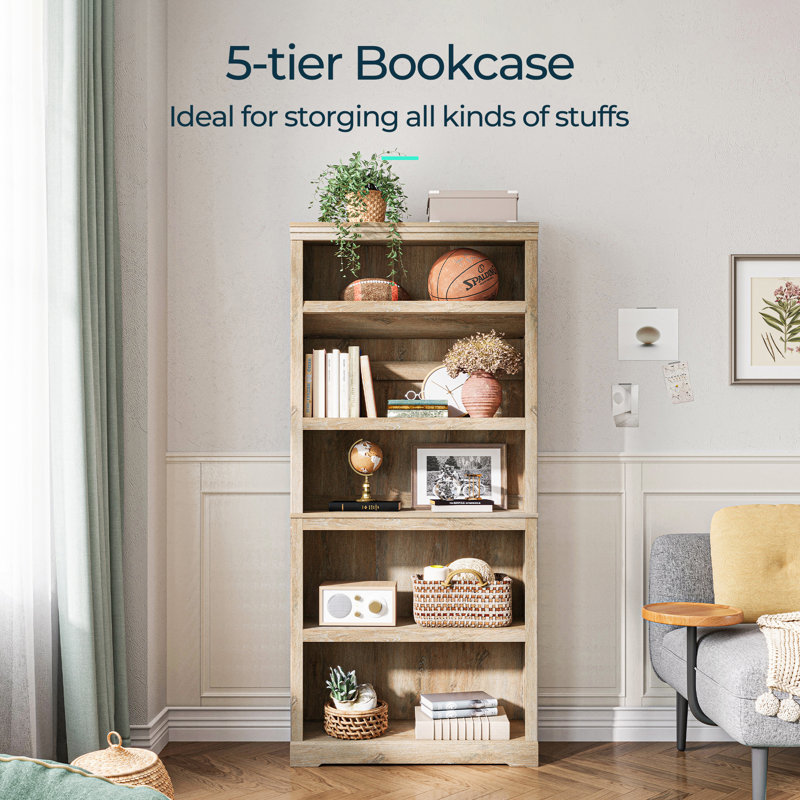Patrick Shelves Bookcase, Light Brown