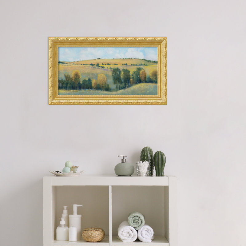 «Valley Field I» par Tim Otoole, reproduction d'art encadrée sur bois, H 16 po x l 28 po