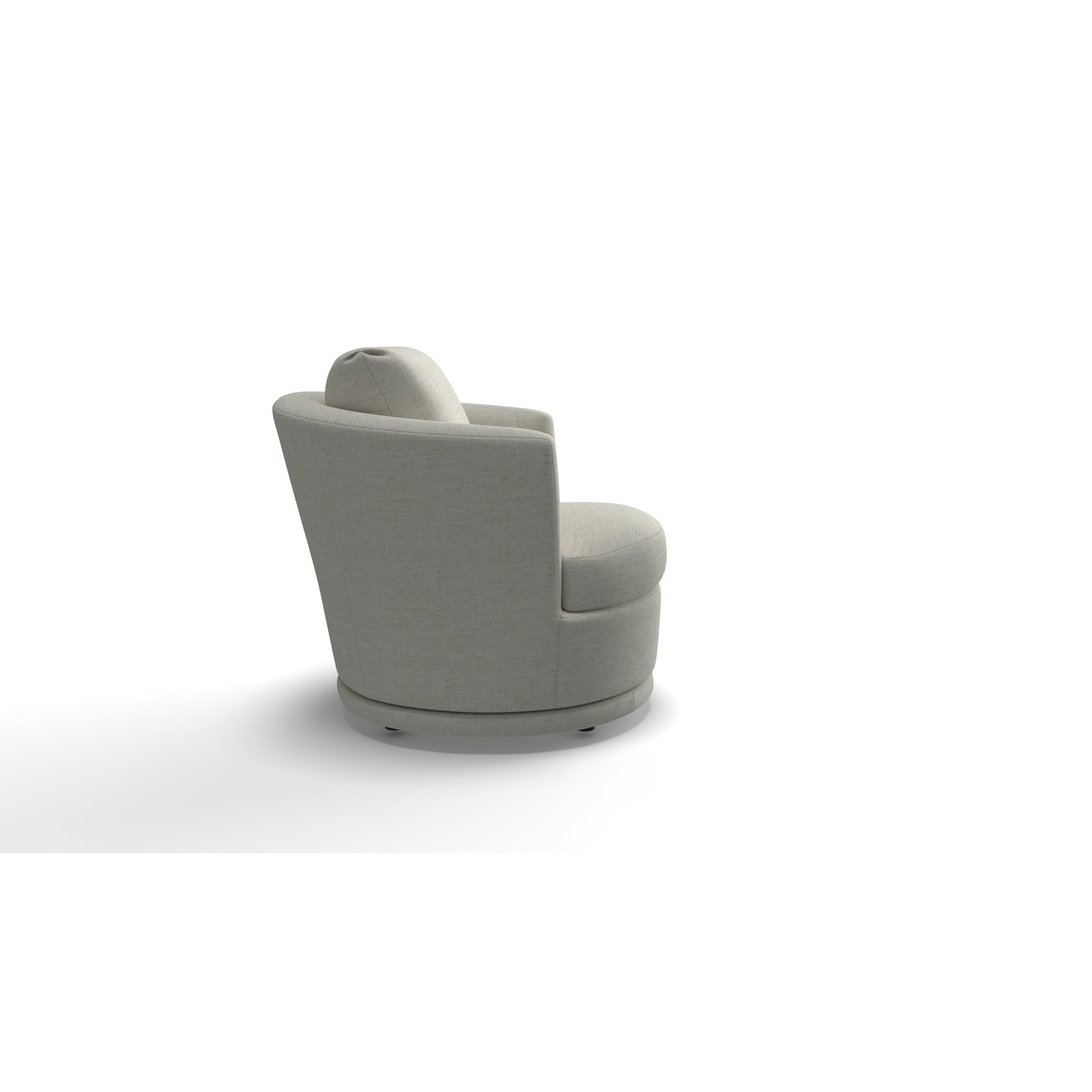 Upholstered Swivel Barrel Chair, Nomad Snow Crypton® Chenille